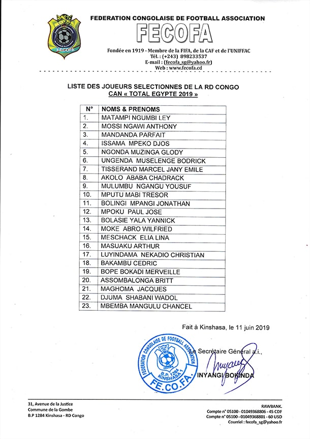 p mazembe rdc can 2019