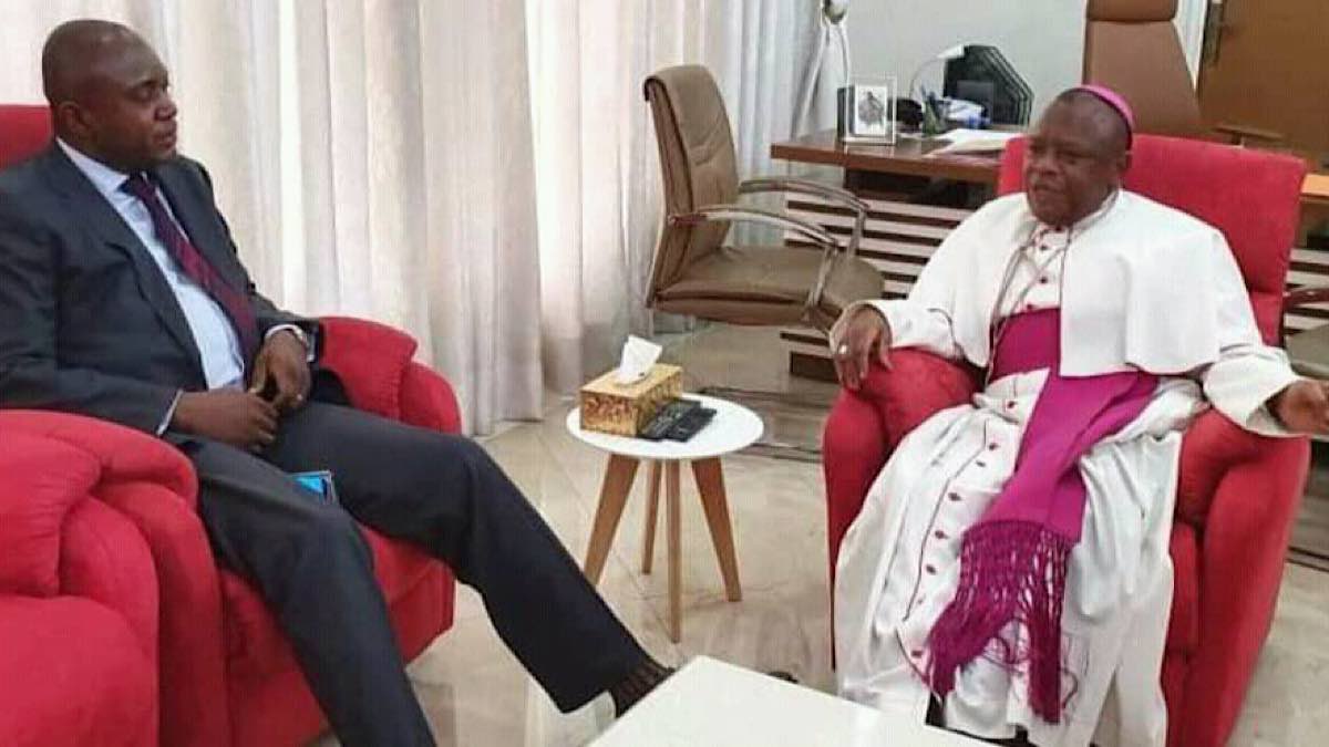 Religion: Monseigneur Fridolin Ambongo a reçu le gouverneur de la ville de Kinshasa