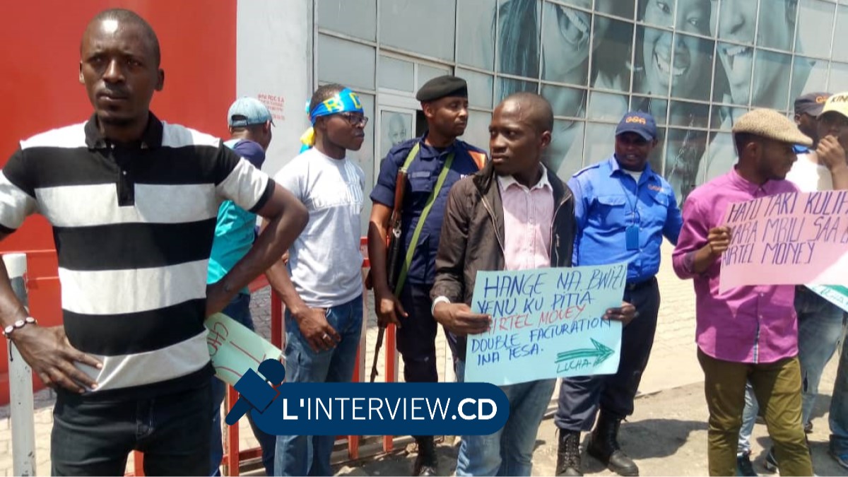 Goma manifestation contre Airtel, lucha