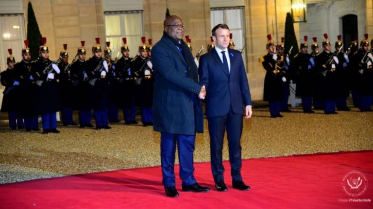 Felix Tshisekedi et macron paris elysée