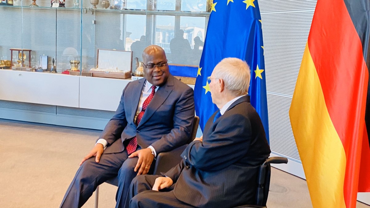 Président Félix Tshisekedi et le Président du Parlement allemand Wolfgang Schäuble