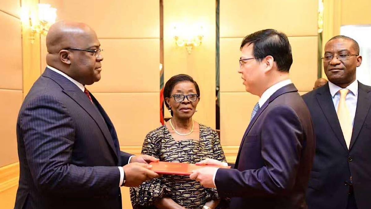 Félix Tshisekedi et l’ambassadeur de Chine