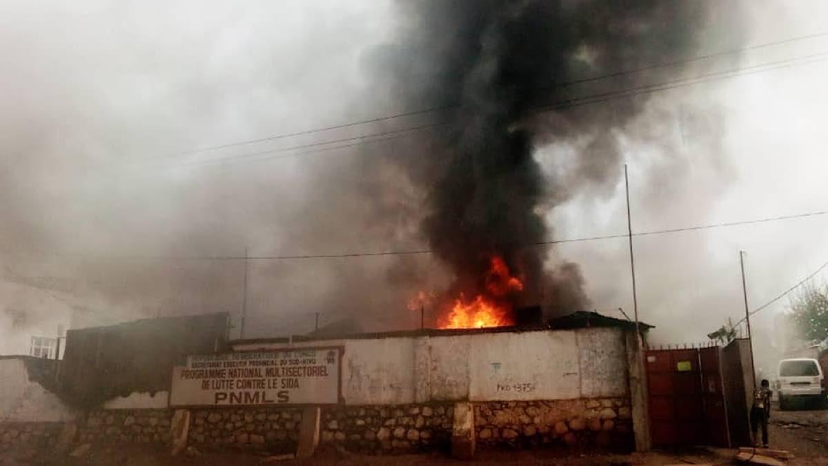Bukavu le siège du PNMLS partie en fumée