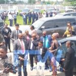 Olive Lembe à la messe d'action de grâce de Mzee kabila