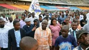Augustin Kabuya visite au stade de martyrsla cérémonie commémorative de 38 ans d'existence de l'UDPS
