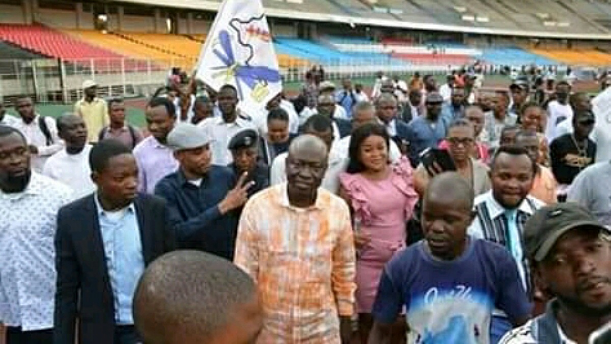 Augustin Kabuya visite au stade de martyrsla cérémonie commémorative de 38 ans d'existence de l'UDPS