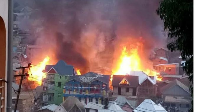 Bukavu Un incendie d'origine inconnue
