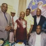 Fabien Mutomb ,Felix Tshisekedi et les membres de l' udps