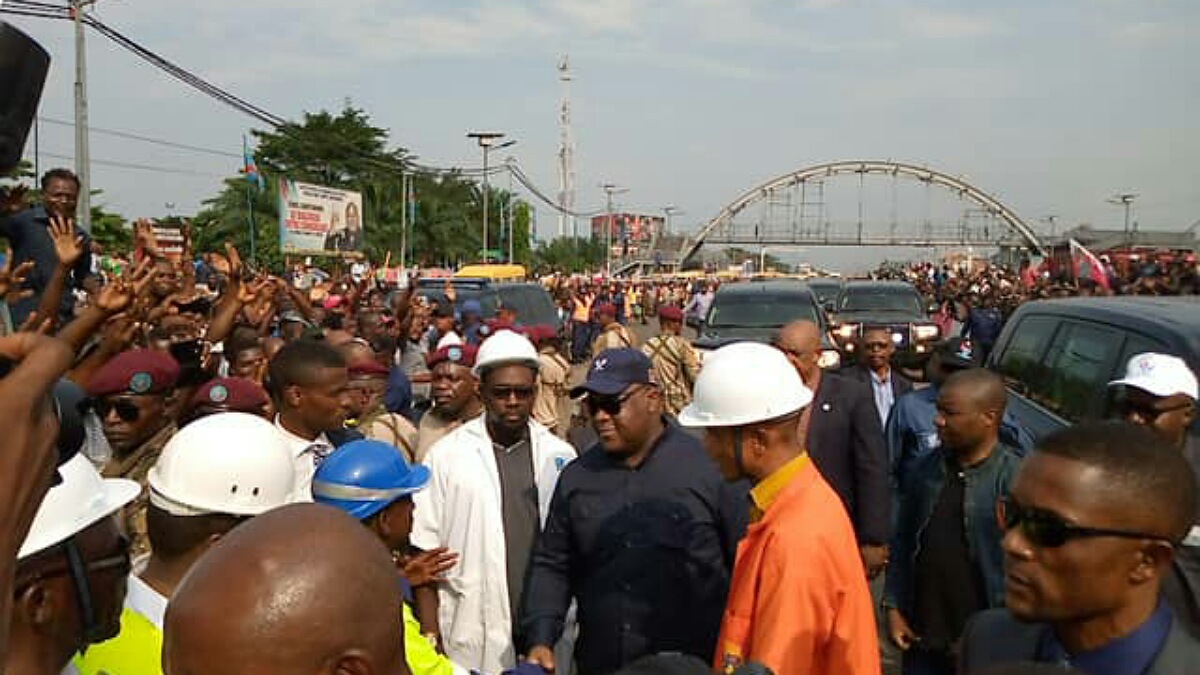 Félix Tshisekedi visite les sauts-de-moutons en construction