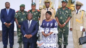 Marie Noëlle Koyara reçu par Ilunga Sylvestre