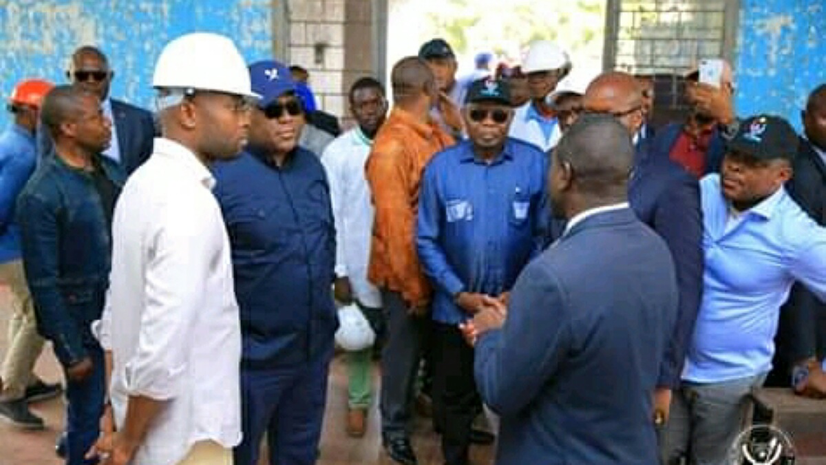 Visite des travaux de sauts d mouton felix et kamerhe