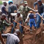 éboulements de terre à un site minier dans le Masisi