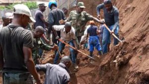éboulements de terre à un site minier dans le Masisi