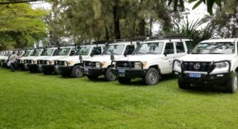 RDC : 12 Jeeps remises aux services publics et privés œuvrant dans le secteur agricole au Nord-Kivu