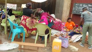 48 relais communaitres en sit-in illimité au bureau riposte ebola