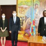 délégation de la société HUAWEI et sylvestre ilunga