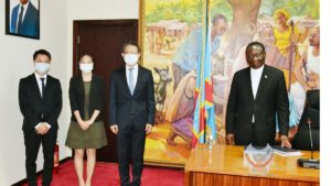 délégation de la société HUAWEI et sylvestre ilunga