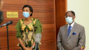 Alexis Thambwe et Jeannine Mabunda