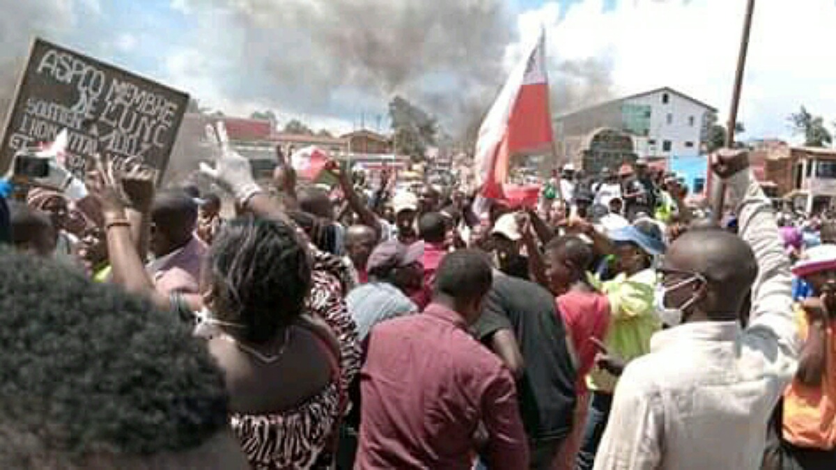 UNC militants en colère à Bukavu