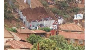 un éboulement de terre à Kalehe