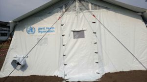 l'OMS installe deux tentes à la prison central de makala