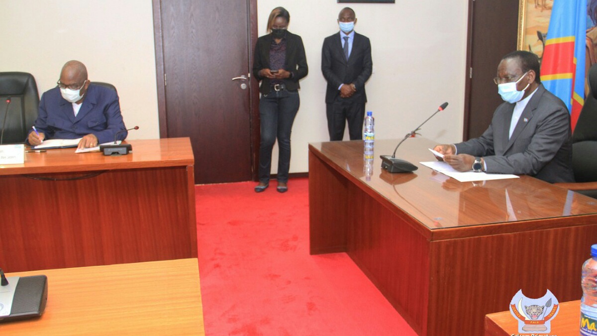 Sylvestre Ilunga et Gilbert Kankonde