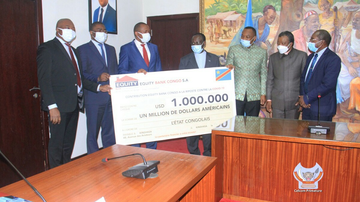 RDC/Covid-19 : Equity Bank Congo a remis un millions de dollars