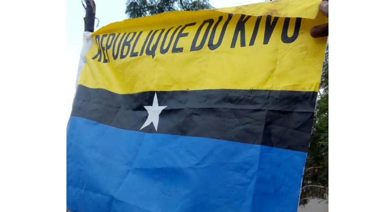 Sud-Kivu : des drapeaux affichant “République du Kivu” flottent sur différentes artères à Bukavu