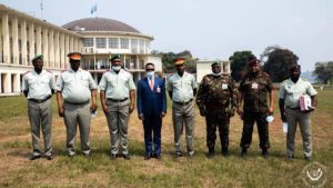 Cérémonie de remise-reprise à la maison militaire