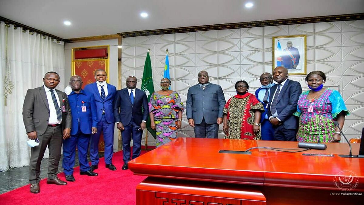 RDC -EPST : Le Chef de l’Etat a échangé avec les délégations du Syeco et du Synecat