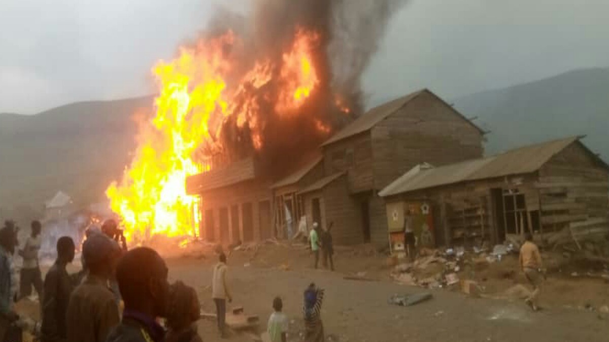Masisi : plusieurs maisons et boutiques rendues en cendres dans un incendie déclaré à Mushaki