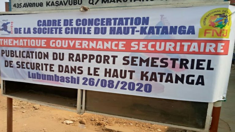 le Team leader de la gouvernance, sécurité et paix du cadre de concertation de la société civile du Haut-Katanga à Lubumbashi