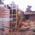 un accident de circulation à Luena