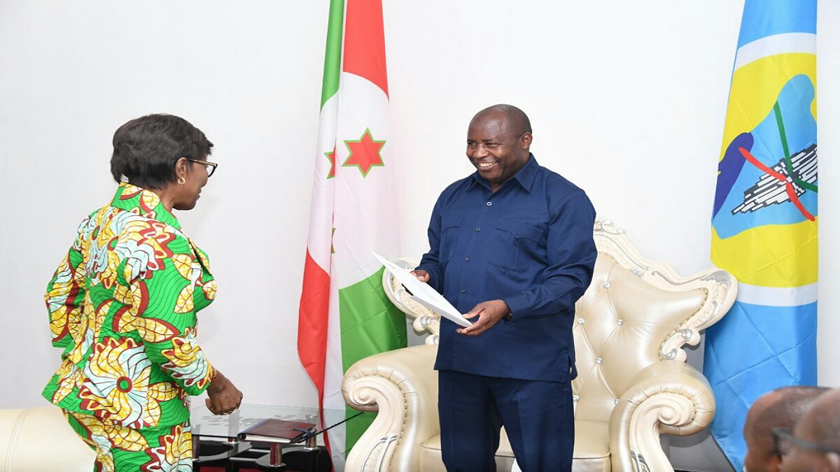 Evariste Ndayishimiye et Marie Tumba Nzeza