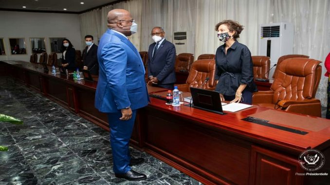 Audrey Azoulay ET FELIX TSHISEKEDI Audrey Azoulay ET FELIX TSHISEKEDI