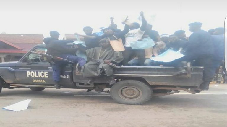 personnes interpellées dans une manifestation d'un groupe de pression à Beni