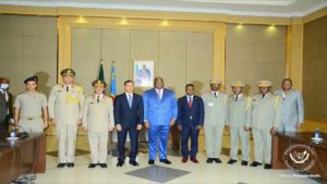les officiers généraux de l'armée égyptienne et felix tshisekedi