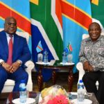 Félix Tshisekedi discute avec Cyril Ramaphosa