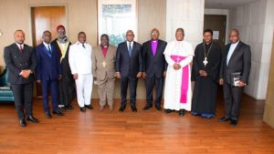 Sama Lukonde avec les Chefs des confessions religieuses