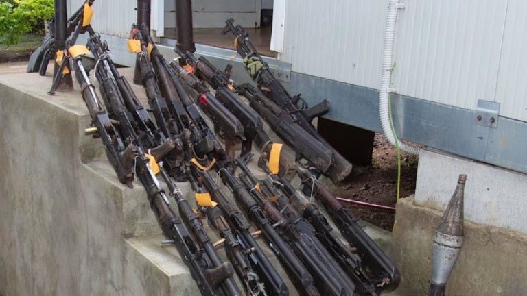 armes de différents calibres