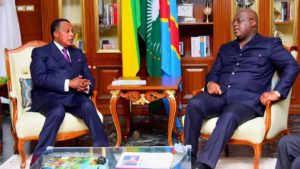 Félix-Antoine Tshisekedi Tshilombo et son homologue Denis Sassou Ngessou