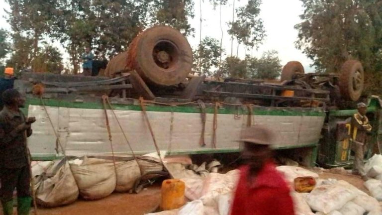 accident de circulation près de Bideka