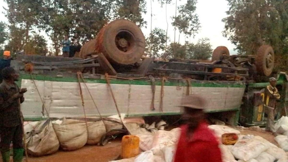 accident de circulation près de Bideka