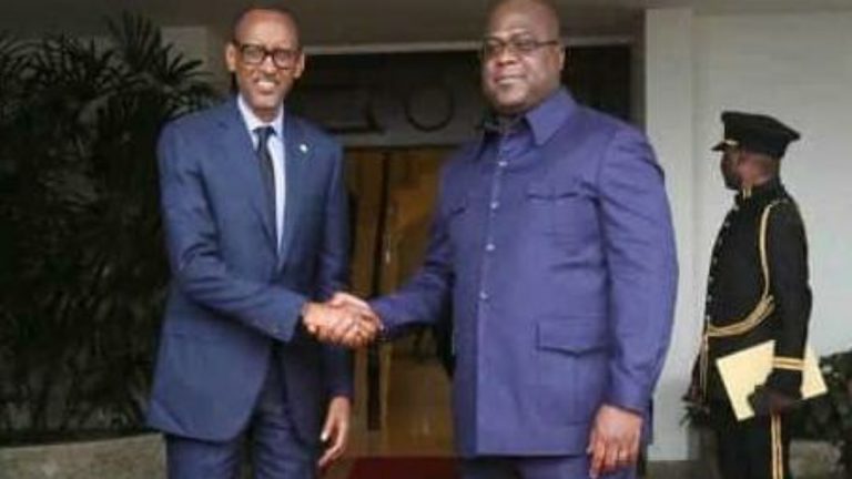 Félix Tshiseked et Paul Kagame