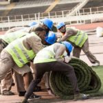 les travaux de réhabilitation du stade des martyrs