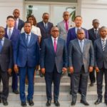 Sama Lukonde , une délégation des investisseurs chinois et François Rubota.