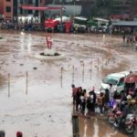 une forte pluie qui s'est abattue sur ville de Bukavu