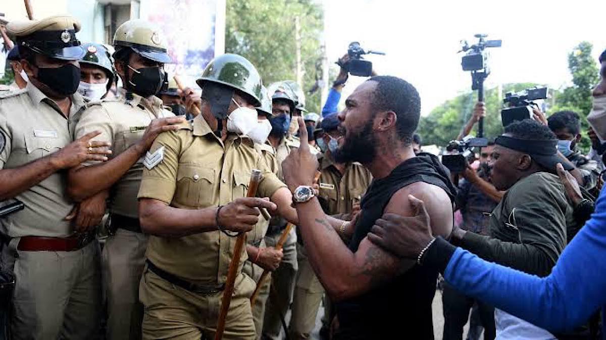 Manifestation congolais Inde