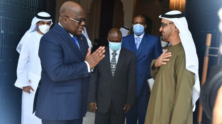 Félix Tshisekedi et Ben Zayed Al-Nahyane.