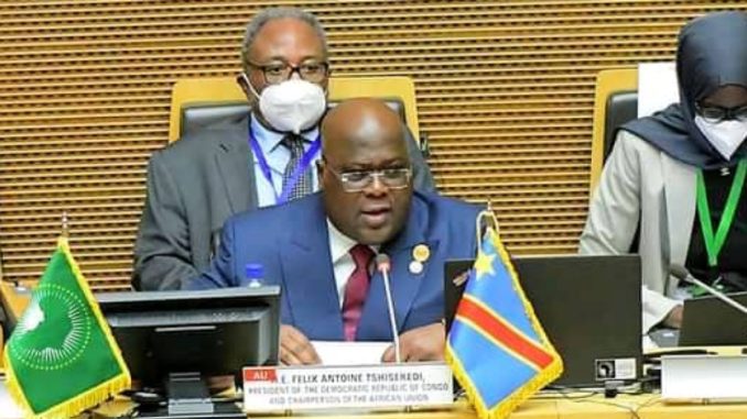 Félix-Antoine Tshisekedi Tshilombo à l'' UA Félix-Antoine Tshisekedi Tshilombo à l'' UA